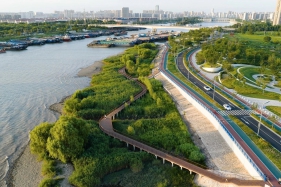 南通滨江公园湿地步道